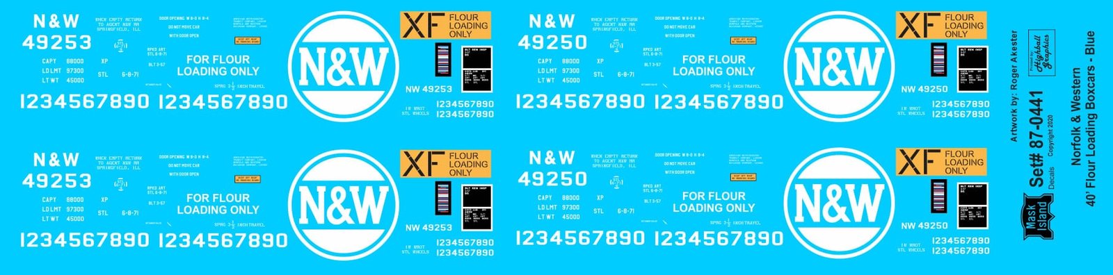 thumbnail interactive-video image 1 of Microscale HO Scale Decal Set – Norfolk & Western 40' & 50' Boxcars, #87-1316 1 of 4