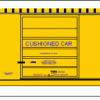 F-152 - Delaware & Hudson Yellow w/Blue Lettering 50′ Boxcars