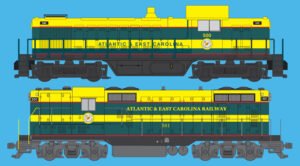 87-0468 - Atlantic & East Carolina RS1 #500 & GP7 #501