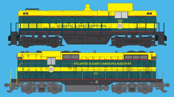 87-0468 - Atlantic & East Carolina RS1 #500 & GP7 #501