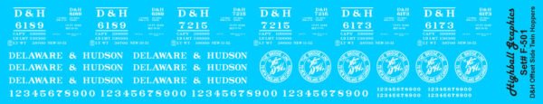 F-501 - Delaware & Hudson 55T Offset Side Twin Hoppers - Image 2