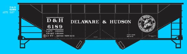 F-501 - Delaware & Hudson 55T Offset Side Twin Hoppers