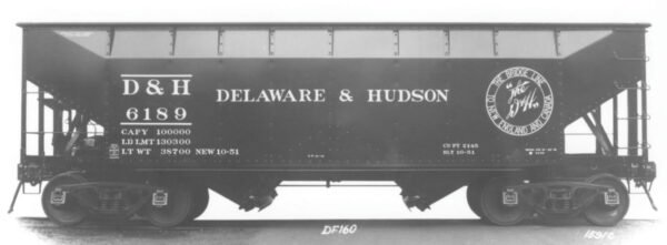 F-501 - Delaware & Hudson 55T Offset Side Twin Hoppers - Image 4