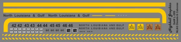 L-389 - North Louisiana & Gulf MP15DC's, GP38 & Caboose - Image 2