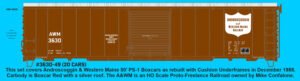 FL-59 - Androscoggin & Western Maine 50' PS-1 Rebuilt Boxcars - #3630-49
