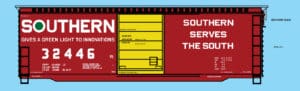 87-0187 - Southern Ry. 40' Kaolin Boxcars - Green Light Scheme